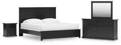 Hoover Furniture Outlet - Ashley Furniture - Maribel King Panel Bed, Dresser, Mirror and Nightstand - King Panel Bed, Dresser, Mirror and Nightstand - B138B65