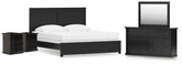 Hoover Furniture Outlet - Ashley Furniture - Maribel King Panel Bed, Dresser, Mirror and 2 Nightstands - King Panel Bed, Dresser, Mirror and 2 Nightstands - B138B70
