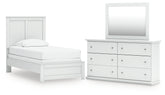 Hoover Furniture Outlet - Ashley Furniture - Bostwick Shoals Twin Panel Bed, Dresser and Mirror - Twin Panel Bed, Dresser and Mirror - B139B70