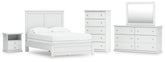 Hoover Furniture Outlet - Ashley Furniture - Bostwick Shoals Full Panel Bed, Dresser, Mirror, Chest, and Nightstand - Full Panel Bed, Dresser, Mirror, Chest, and Nightstand - B139B61