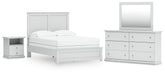 Hoover Furniture Outlet - Ashley Furniture - Bostwick Shoals Full Panel Bed, Dresser, Mirror and Nightstand - Full Panel Bed, Dresser, Mirror and Nightstand - B139B58