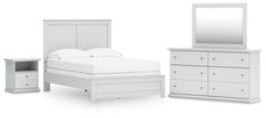 Hoover Furniture Outlet - Ashley Furniture - Bostwick Shoals Full Panel Bed, Dresser, Mirror and Nightstand - Full Panel Bed, Dresser, Mirror and Nightstand - B139B58
