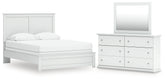 Hoover Furniture Outlet - Ashley Furniture - Bostwick Shoals Queen Panel Bed, Dresser and Mirror - Queen Panel Bed, Dresser and Mirror - B139B69