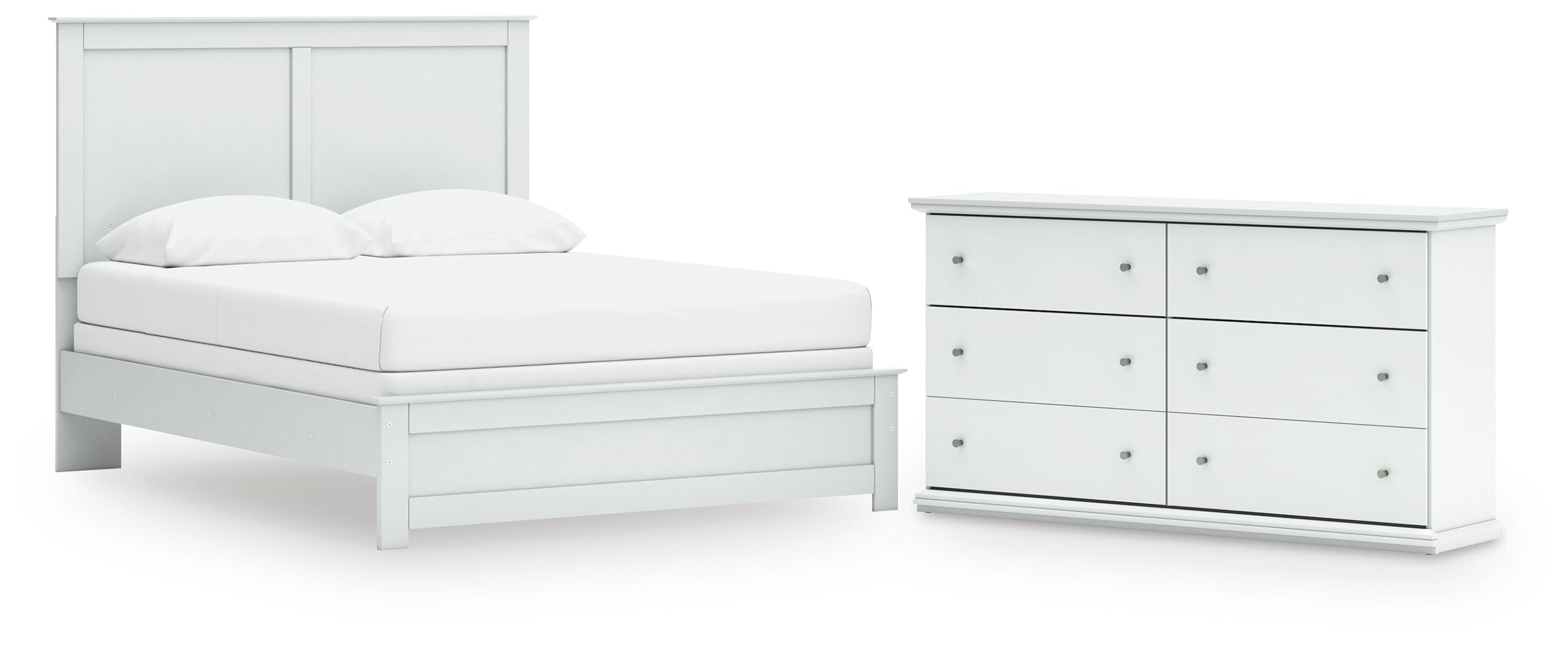 Hoover Furniture Outlet - Ashley Furniture - Bostwick Shoals Queen Panel Bed and Dresser - Queen Panel Bed and Dresser - B139B56