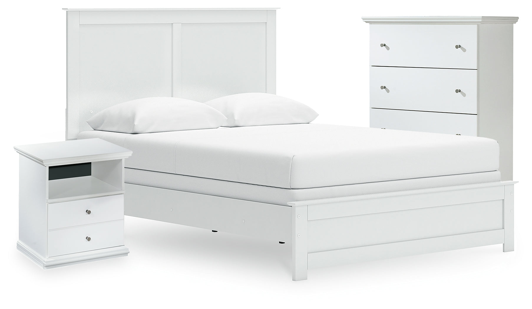 Hoover Furniture Outlet - Ashley Furniture - Bostwick Shoals Queen Panel Bed, Cheat and Nightstand - Queen Panel Bed, Cheat and Nightstand - B139B68