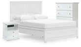 Hoover Furniture Outlet - Ashley Furniture - Bostwick Shoals Queen Panel Bed, Cheat and Nightstand - Queen Panel Bed, Cheat and Nightstand - B139B68