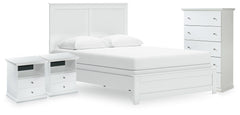 Hoover Furniture Outlet - Ashley Furniture - Bostwick Shoals Queen Panel Bed, Chest and 2 Nightstands - Queen Panel Bed, Chest and 2 Nightstands - B139B59