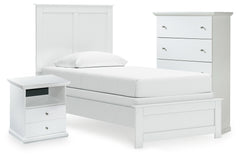 Hoover Furniture Outlet - Ashley Furniture - Bostwick Shoals Twin Panel Bed, Chest and Nightstand - Twin Panel Bed, Chest and Nightstand - B139B64