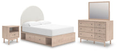 Hoover Furniture Outlet - Ashley Furniture - Arloster Full Panel Storage Bed, Dresser, Mirror and Nightstand - Full Panel Storage Bed, Dresser, Mirror and Nightstand - PCB1566B17