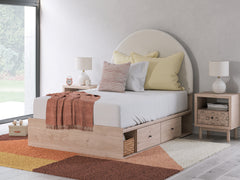 Hoover Furniture Outlet - Ashley Furniture - Arloster Full Upholstered Panel Bed with Storage - Full Upholstered Panel Bed with Storage - PCB1566B5