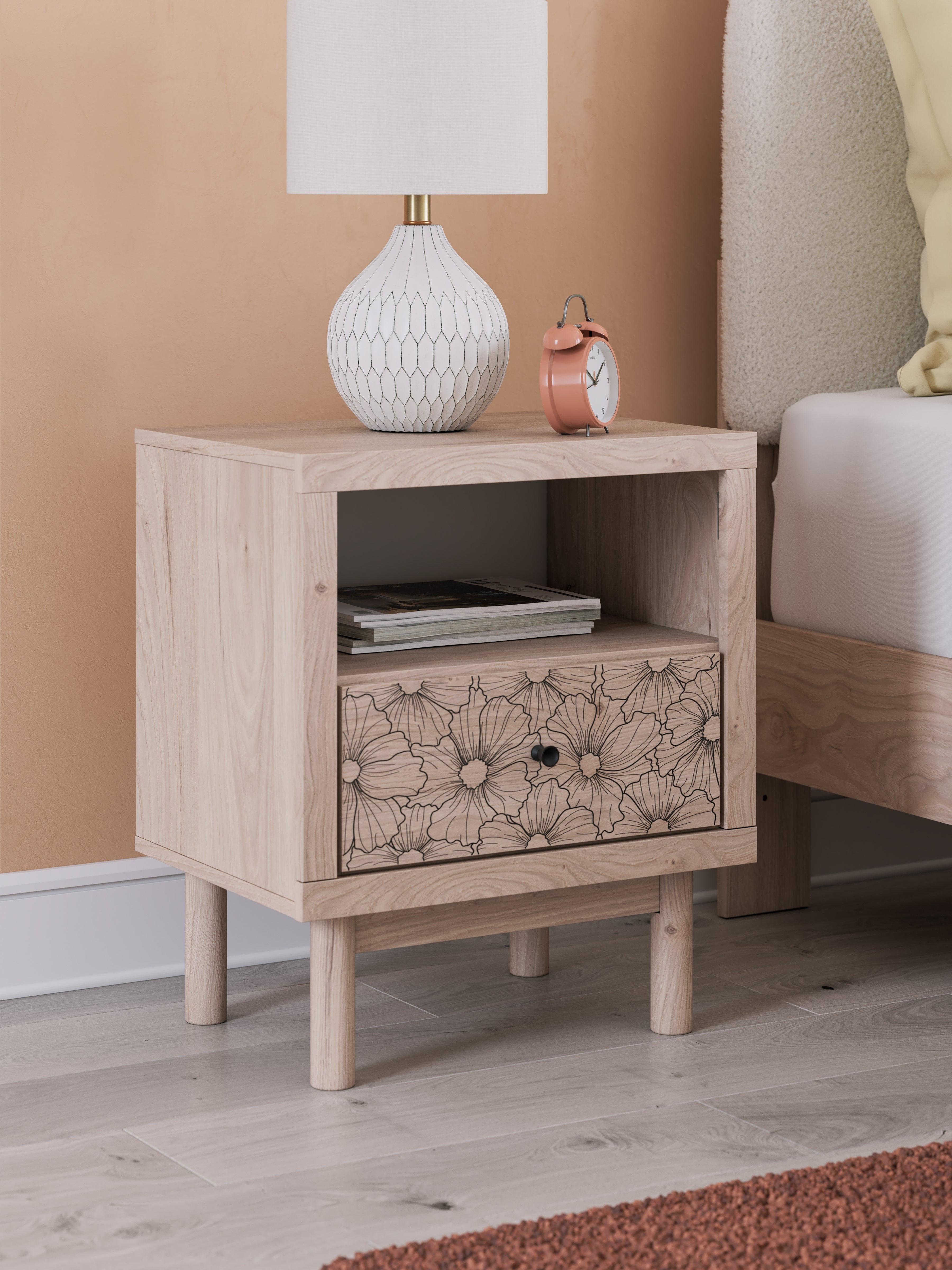 Hoover Furniture Outlet - Ashley Furniture - Arloster Nightstand - One Drawer Night Stand - PCB1566-91