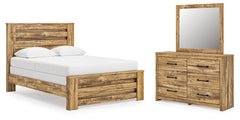 Maystonna Queen Panel Bed, Dresser and Mirror