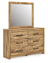Hoover Furniture Outlet - Ashley Furniture - Maystonna Dresser and Mirror - Dresser and Mirror / Brown - PCB1580B1
