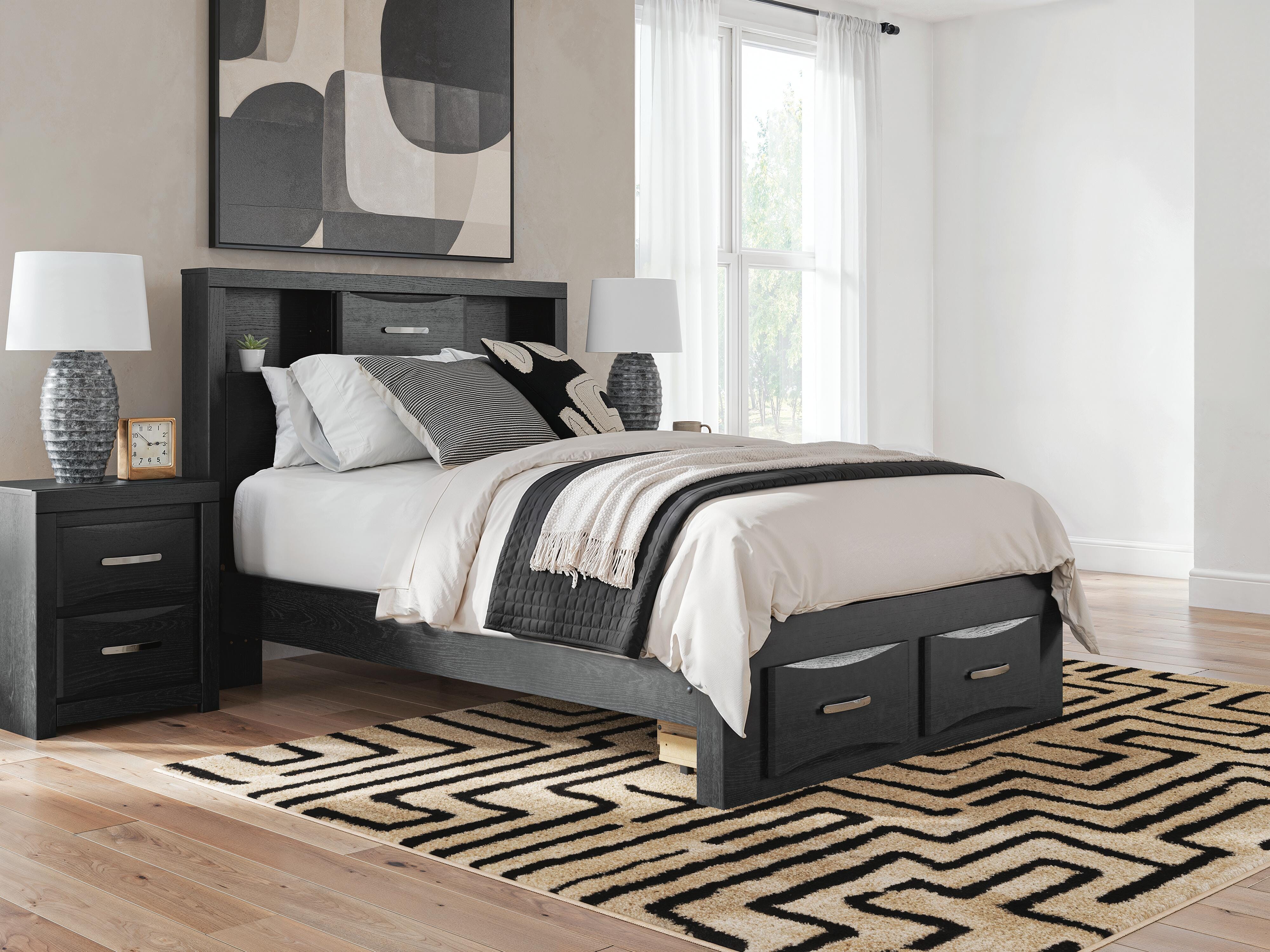 Hoover Furniture Outlet - Ashley Furniture - Stabotta Full Bookcase Storage Bed - Full Bookcase Storage Bed - PCB1755B2