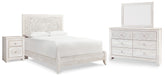 Hoover Furniture Outlet - Ashley Furniture - Paxberry Queen Panel Bed, Dresser, Mirror and Nightstand - Queen Panel Bed, Dresser, Mirror and Nightstand - B181B16