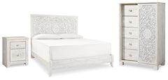 Paxberry King Panel Bed, Chest and Nightstand
