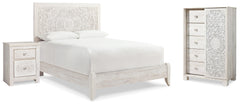 Hoover Furniture Outlet - Ashley Furniture - Paxberry Queen Panel Bed, Chest and Nightstand - Queen Panel Bed, Chest and Nightstand - B181B28