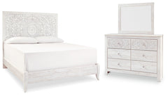 Hoover Furniture Outlet - Ashley Furniture - Paxberry King Panel Bed, Dresser and Mirror - King Panel Bed, Dresser and Mirror - B181B9