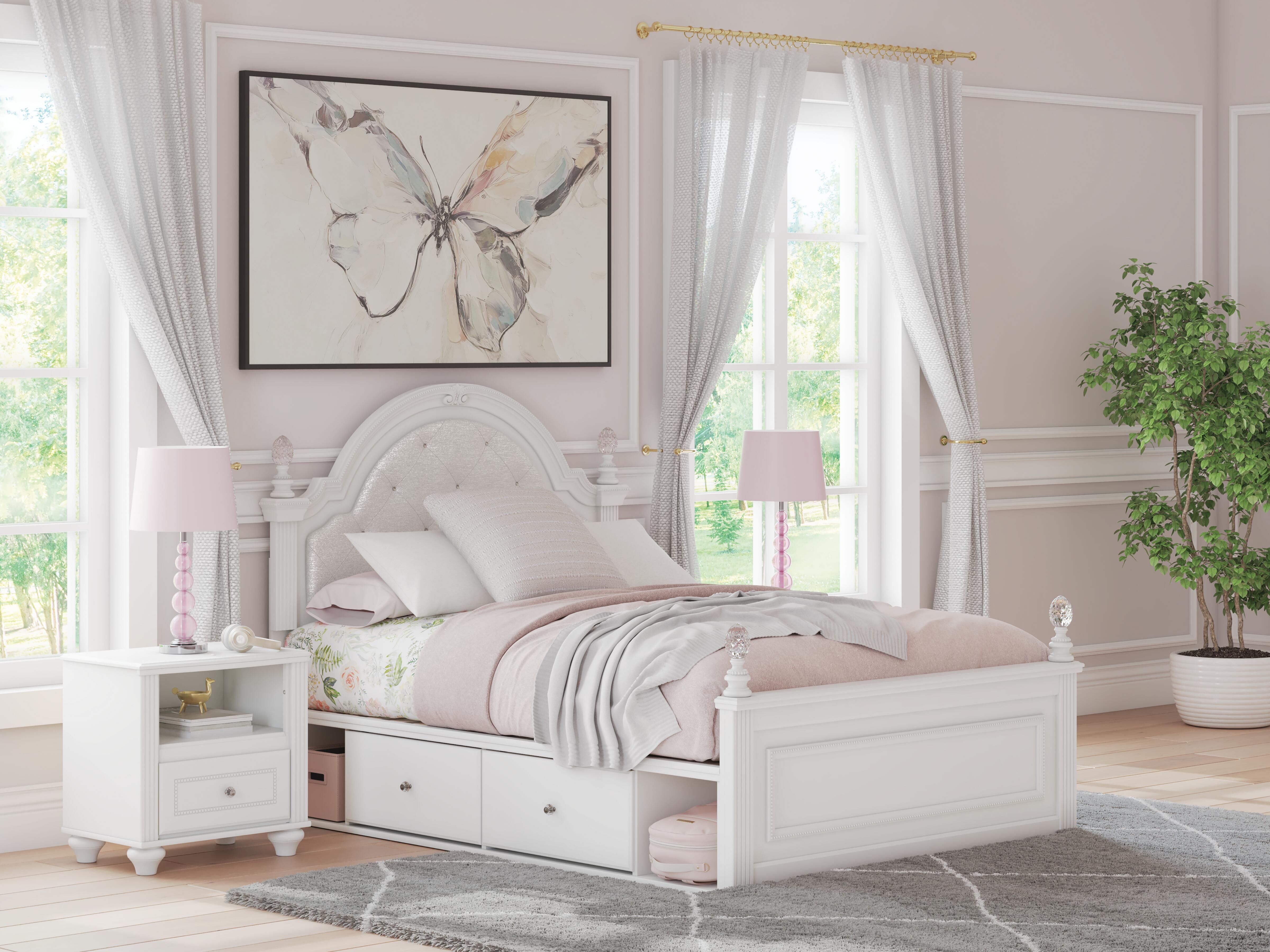 Hoover Furniture Outlet - Ashley Furniture - Kozlani Full Upholstered Panel Bed with Storage - Full Upholstered Panel Bed with Storage - PCB1819B18