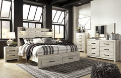 Hoover Furniture Outlet - Ashley Furniture - Cambeck King Panel Storage Bed, Dresser, Mirror, Chest and 2 Nightstands - King Panel Storage Bed, Dresser, Mirror, Chest and 2 Nightstands - B192B86