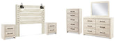 Hoover Furniture Outlet - Ashley Furniture - Cambeck Queen Panel Headboard, Dresser, Mirror, Chest and 2 Nightstands - Queen Panel Headboard, Dresser, Mirror, Chest and 2 Nightstands - B192B82