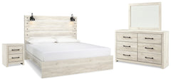 Hoover Furniture Outlet - Ashley Furniture - Cambeck King Panel Bed, Dresser, Mirror and Nightstand - King Panel Bed, Dresser, Mirror and Nightstand - B192B54