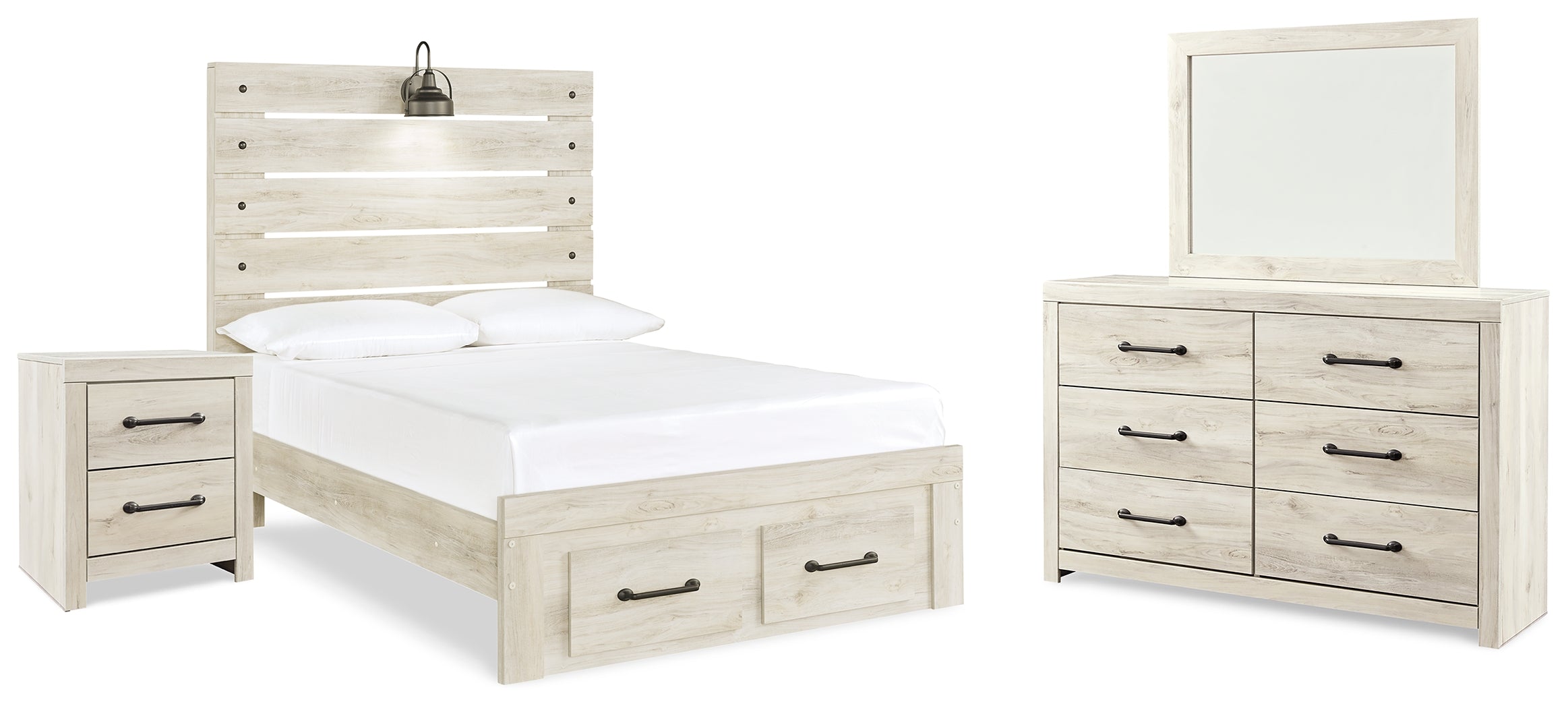 Hoover Furniture Outlet - Ashley Furniture - Cambeck Full Panel Bed, Dresser, Mirror and Nightstand - Full Panel Bed, Dresser, Mirror and Nightstand - B192B77