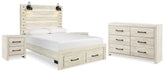 Hoover Furniture Outlet - Ashley Furniture - Cambeck Queen Panel Storage Bed, Dresser and 2 Nightstands - Queen Panel Storage Bed, Dresser and 2 Nightstands - B192B76