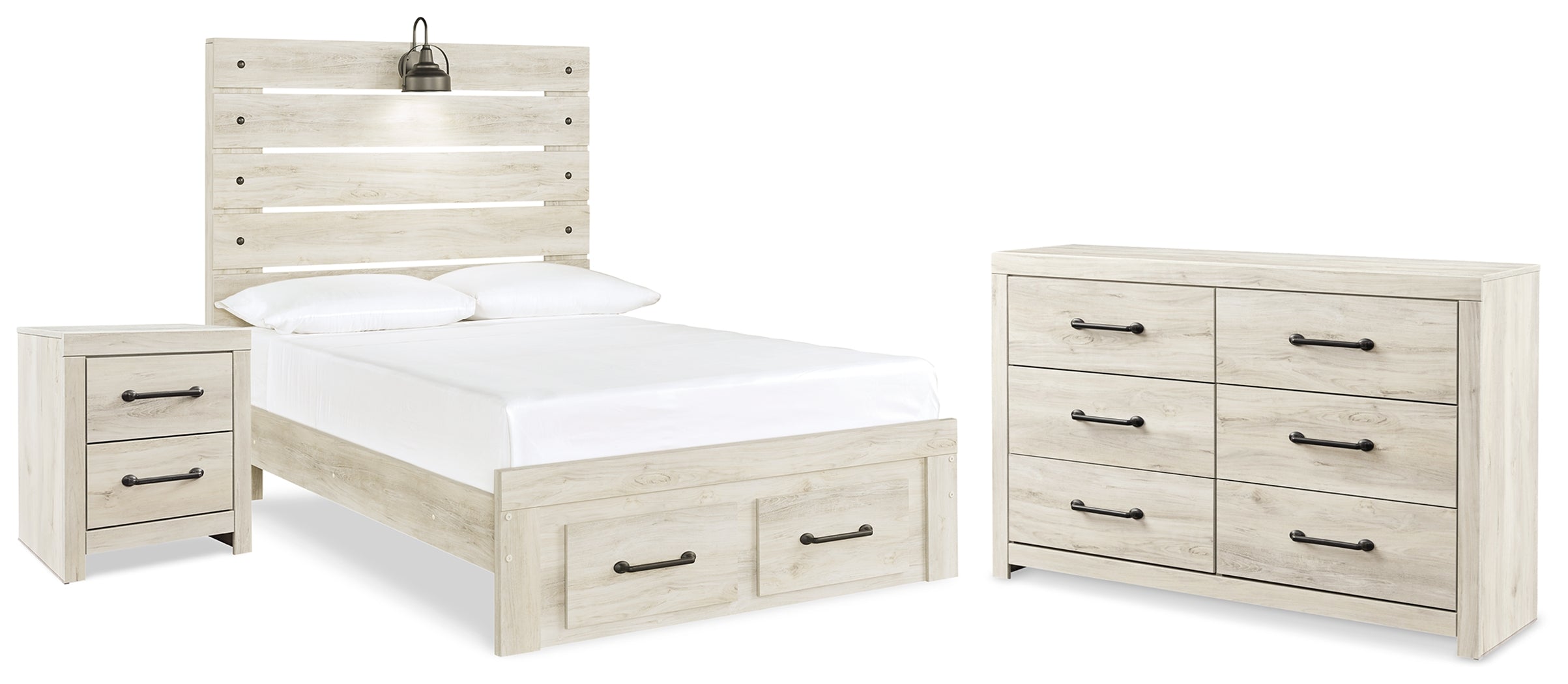 Hoover Furniture Outlet - Ashley Furniture - Cambeck Full Panel Bed, Dresser and Nightstand - Full Panel Bed, Dresser and Nightstand - B192B134