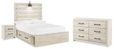 Hoover Furniture Outlet - Ashley Furniture - Cambeck Full Panel Storage Bed with Dresser and Nightstand - Full Panel Storage Bed with Dresser and Nightstand - B192B105