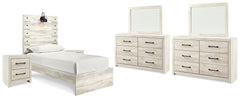 Hoover Furniture Outlet - Ashley Furniture - Cambeck Twin Panel Bed, 2 Dressers, 2 Mirrors and 2 Nightstands - Twin Panel Bed, 2 Dressers, 2 Mirrors and 2 Nightstands - B192B88