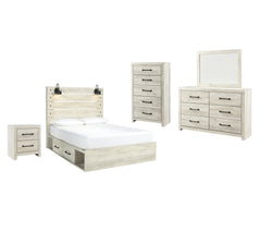 Cambeck Queen Panel Bed with Storage, Dresser, Mirror, Chest and Nightstand