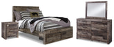 Hoover Furniture Outlet - Ashley Furniture - Derekson Full Panel Storage Bed, Dresser, Mirror and Nightstand - Full Panel Storage Bed, Dresser, Mirror and Nightstand - B200B79