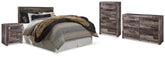 Hoover Furniture Outlet - Ashley Furniture - Derekson Queen Panel Headboard, Dresser, Chest and Nightstand - Queen Panel Headboard, Dresser, Chest and Nightstand - B200B56
