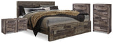 Hoover Furniture Outlet - Ashley Furniture - Derekson Queen Panel Storage Bed, 2 Chests and 2 Nightstands - Queen Panel Storage Bed, 2 Chests and 2 Nightstands - B200B73