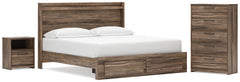 Hoover Furniture Outlet - Ashley Furniture - Elbrim King Panel Storage Bed, Chest and Nightstand - King Panel Storage Bed, Chest and Nightstand - PCB2005B28