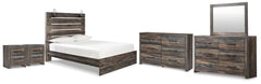 Hoover Furniture Outlet - Ashley Furniture - Drystan Queen Panel Bed, 2 Dressers, Mirror and 2 Nightstands - Queen Panel Bed, 2 Dressers, Mirror and 2 Nightstands - B211B118