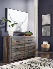 Hoover Furniture Outlet - Ashley Furniture - Drystan Dresser - Six Drawer Dresser - B211-31