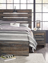 Hoover Furniture Outlet - Ashley Furniture - Drystan Full Panel Bed and 2 Nightstands - Full Panel Bed and 2 Nightstands - B211B78