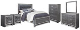 Hoover Furniture Outlet - Ashley Furniture - Lodanna Queen Panel Bed, Dresser, Mirror, Chest and 2 Nightstands - Queen Panel Bed, Dresser, Mirror, Chest and 2 Nightstands - B214B49