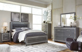 Hoover Furniture Outlet - Ashley Furniture - Lodanna Queen Upholstered Panel Bed, Dresser, Mirror and 2 Nightstands - Queen Upholstered Panel Bed, Dresser, Mirror and 2 Nightstands - B214B36