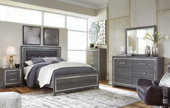 Hoover Furniture Outlet - Ashley Furniture - Lodanna Queen Upholstered Panel Bed, Dresser, Mirror and 2 Nightstands - Queen Upholstered Panel Bed, Dresser, Mirror and 2 Nightstands - B214B36