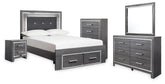 Hoover Furniture Outlet - Ashley Furniture - Lodanna Full Storage Bed, Dresser, Mirror, Chest and Nightstand - Full Storage Bed, Dresser, Mirror, Chest and Nightstand - B214B59