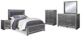 Hoover Furniture Outlet - Ashley Furniture - Lodanna Queen Panel Bed, Dresser, Mirror, Chest and Nightstand - Queen Panel Bed, Dresser, Mirror, Chest and Nightstand - B214B39