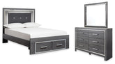 Hoover Furniture Outlet - Ashley Furniture - Lodanna Full Storage Bed, Dresser and Mirror - Full Storage Bed, Dresser and Mirror - B214B9