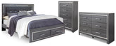 Hoover Furniture Outlet - Ashley Furniture - Lodanna King Storage Bed, Dresser and Chest - King Storage Bed, Dresser and Chest - B214B57