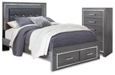 Hoover Furniture Outlet - Ashley Furniture - Lodanna Queen Panel Storage Bed and Chest - Queen Panel Storage Bed and Chest - B214B55
