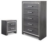 Hoover Furniture Outlet - Ashley Furniture - Lodanna Chest and Nightstand - Chest and Nightstand - B214B63