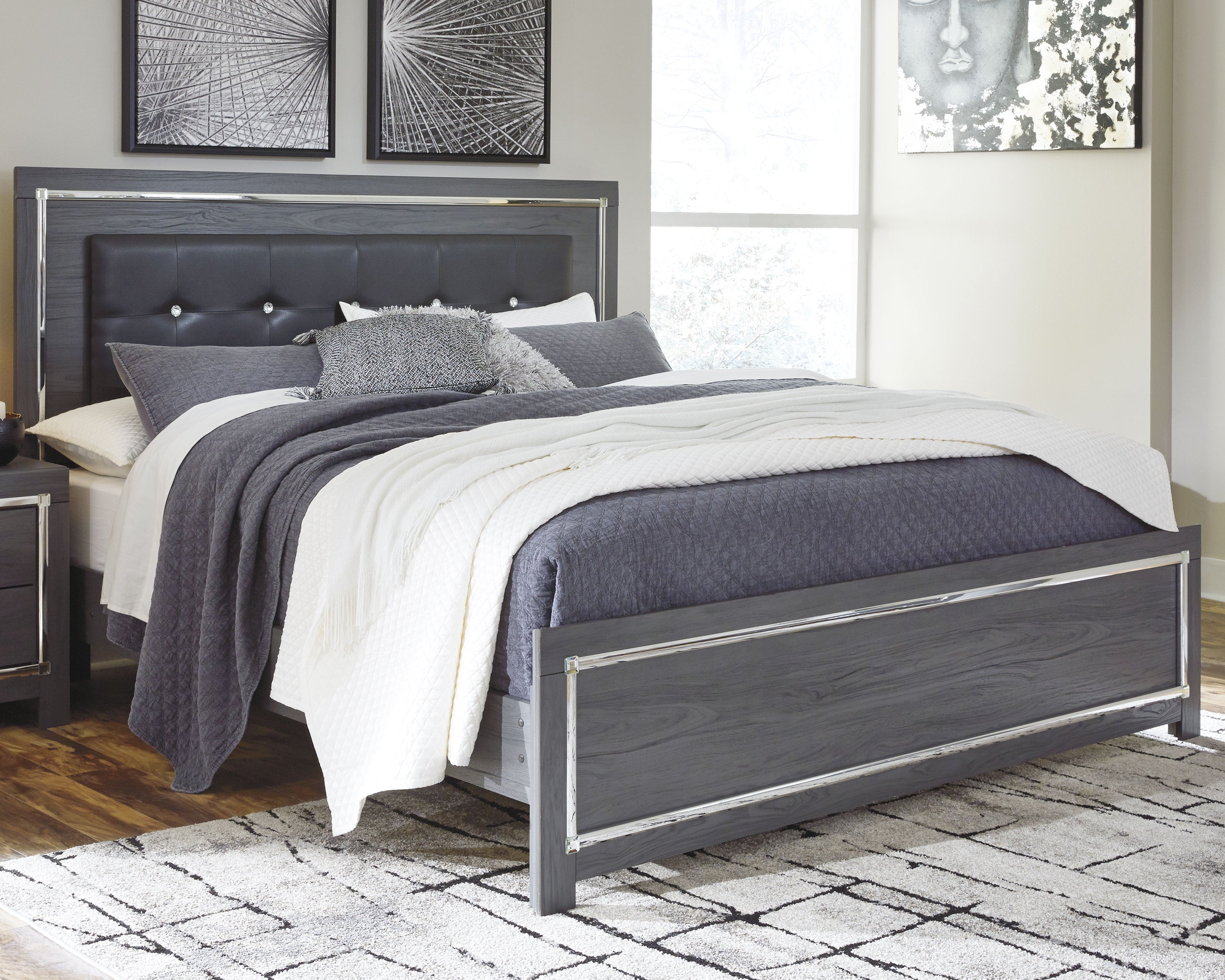 Hoover Furniture Outlet - Ashley Furniture - Lodanna King Panel Bed - King Panel Bed - B214B10