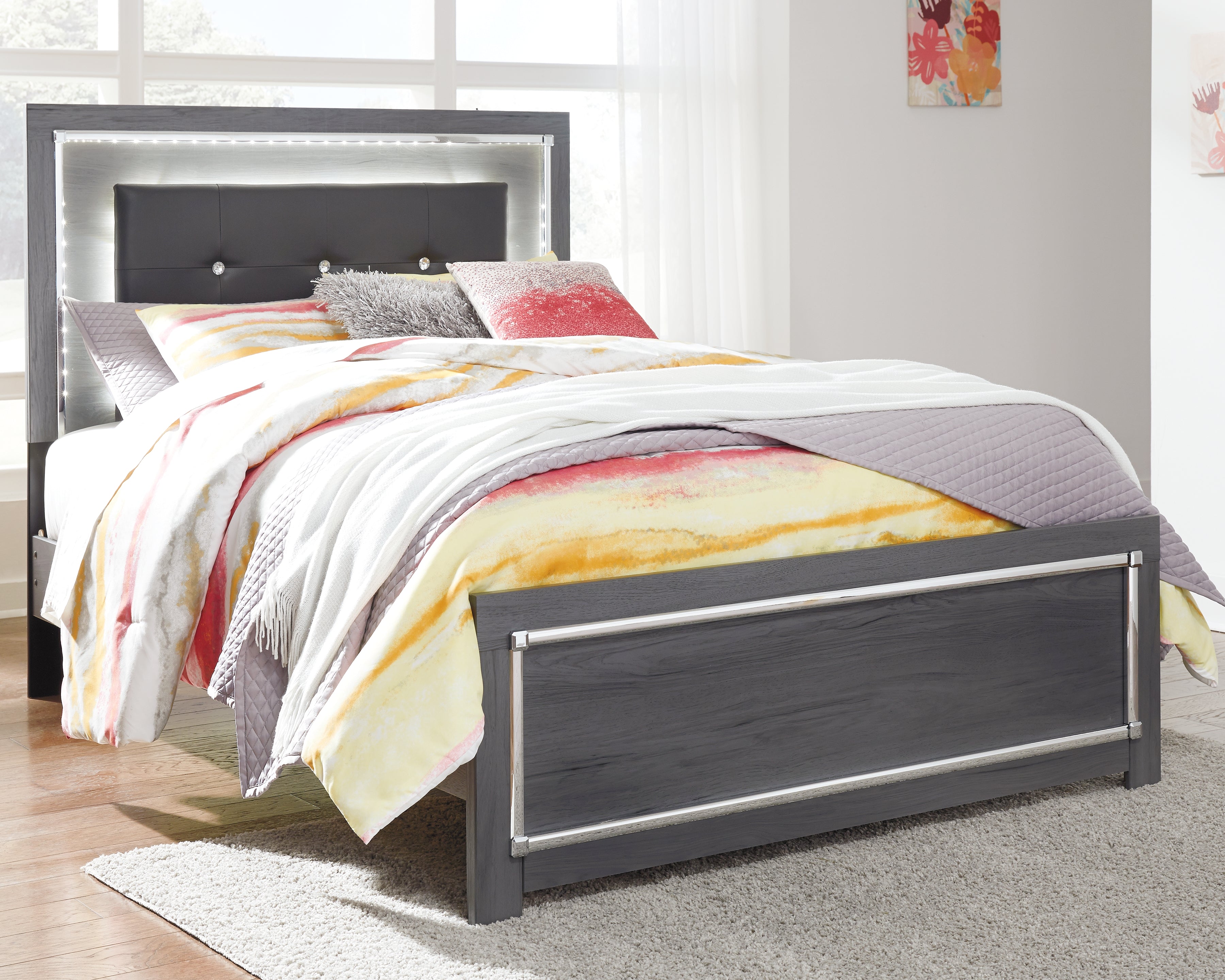 Hoover Furniture Outlet - Ashley Furniture - Lodanna Full Panel Bed - Full Panel Bed - B214B4